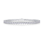 Radiant Halo – Silver Moissanite Bracelet