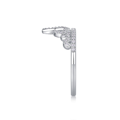 Regal Radiance – Moissanite Silver Crown Ring