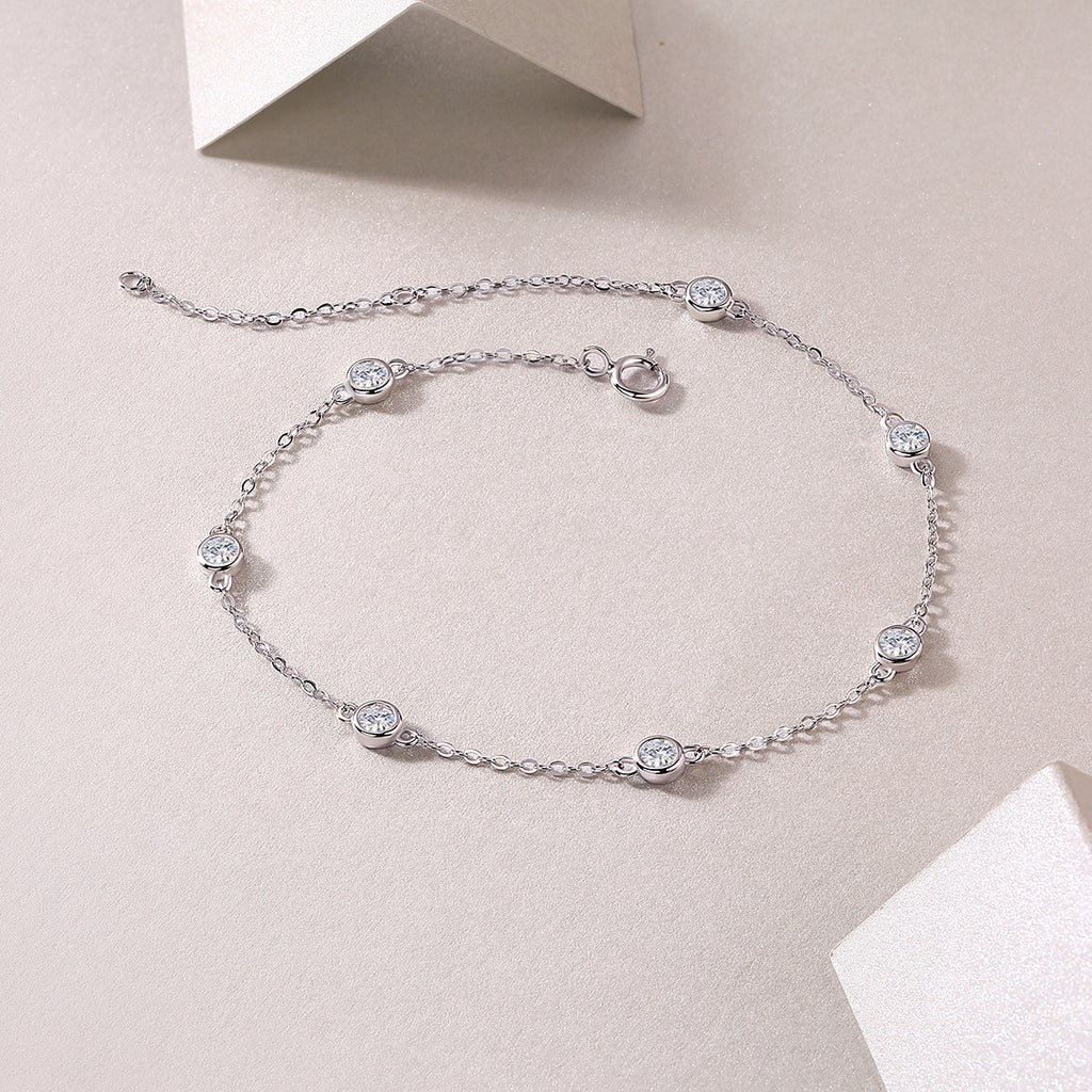 Dream Aura – Moissanite Silver Bracelet