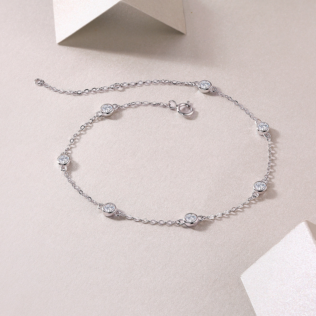 Dream Aura – Moissanite Silver Bracelet
