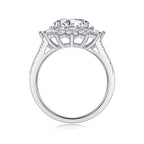 Sunflower  - Moissanite Silver Ring