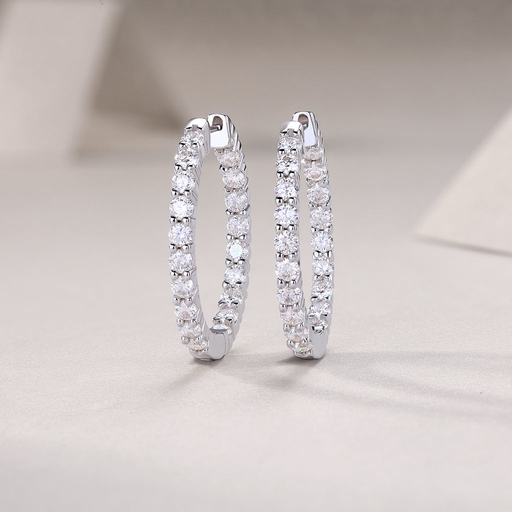 Oceanic Muse – Moissanite Silver Earrings