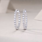 Oceanic Muse – Moissanite Silver Earrings
