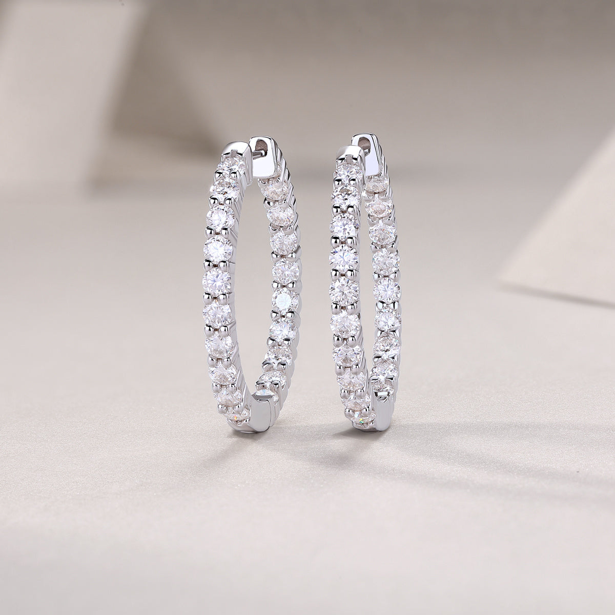 Oceanic Muse – Moissanite Silver Earrings