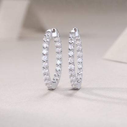 Oceanic Muse – Moissanite Silver Earrings