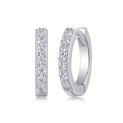 Radiant Resolve – Moissanite Silver Earrings