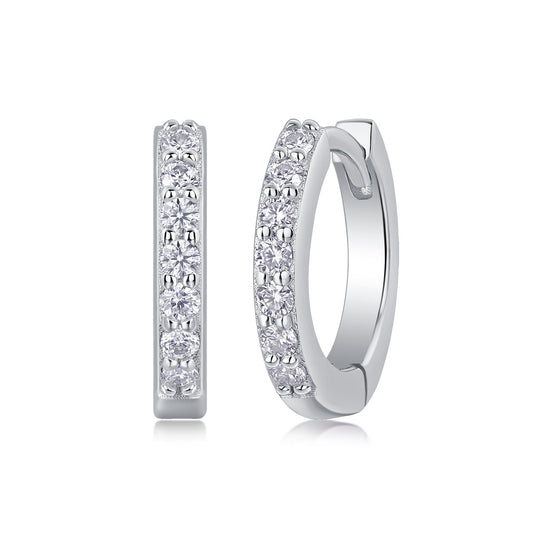 Radiant Resolve – Moissanite Silver Earrings