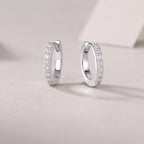 Radiant Resolve – Moissanite Silver Earrings