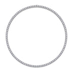 Celestial Stream – Silver Moissanite Necklace