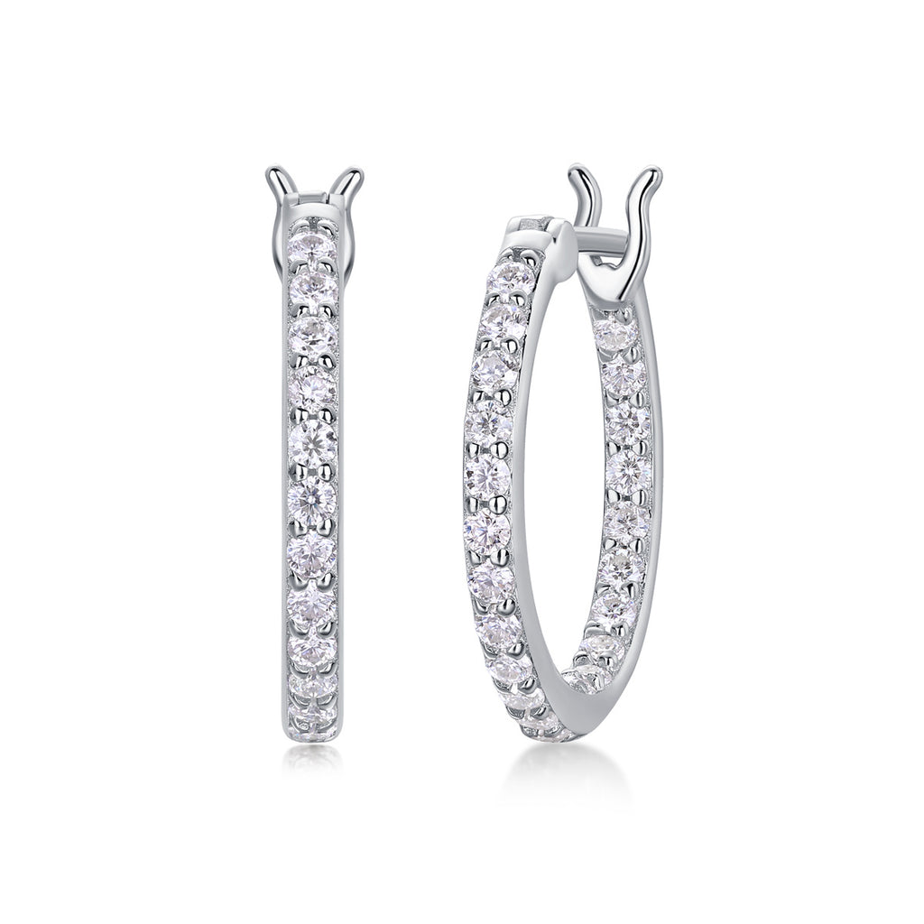 Silver Current – Moissanite Silver Earrings