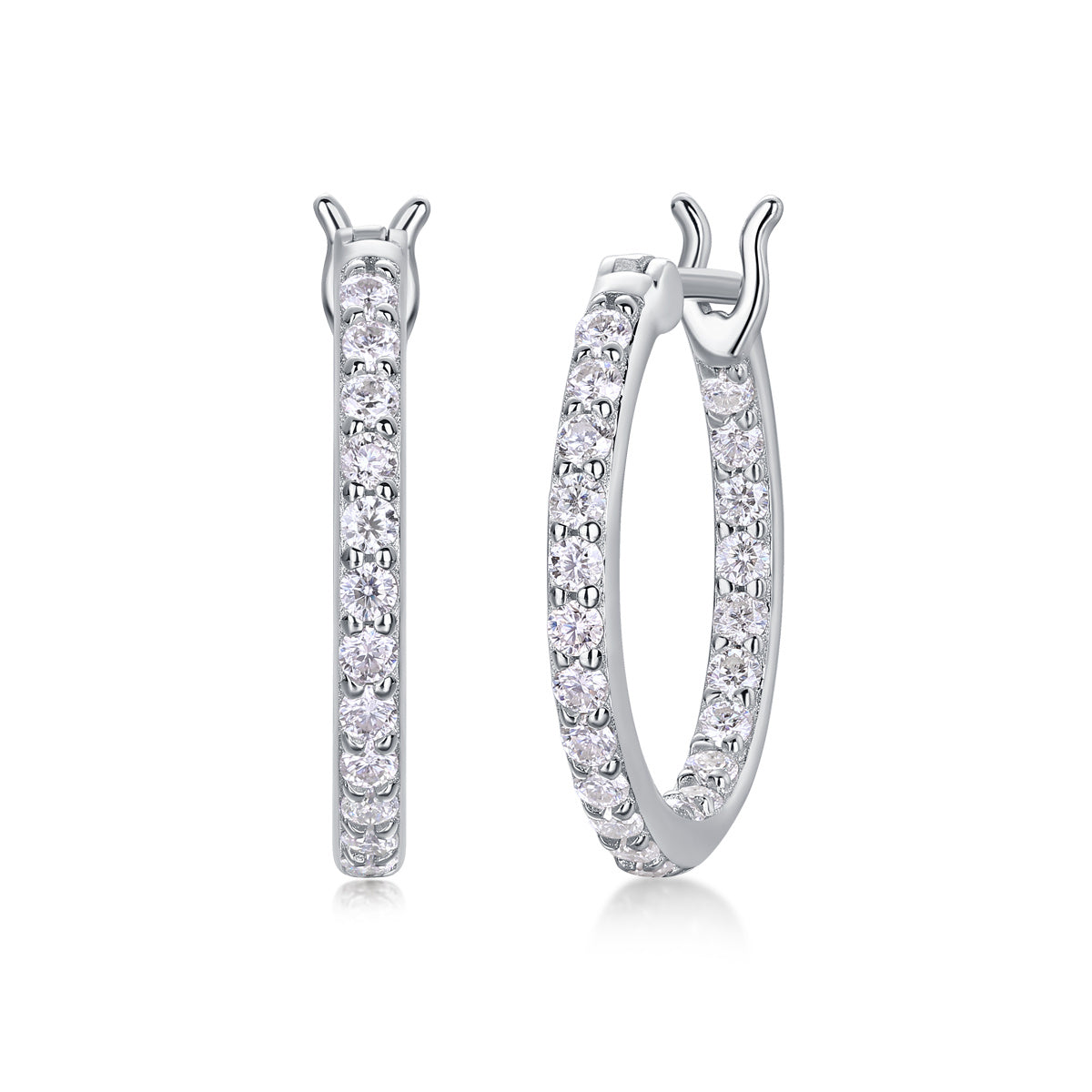 Silver Current – Moissanite Silver Earrings