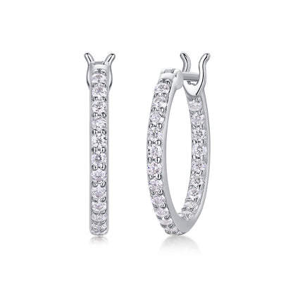 Silver Current – Moissanite Silver Earrings