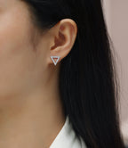 Timeless Spark – Moissanite Silver Stud Earrings