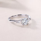 Forever Radiance – Moissanite Silver Wedding Ring