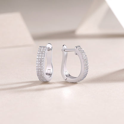 Gentle Rhythm – Moissanite Silver Earrings