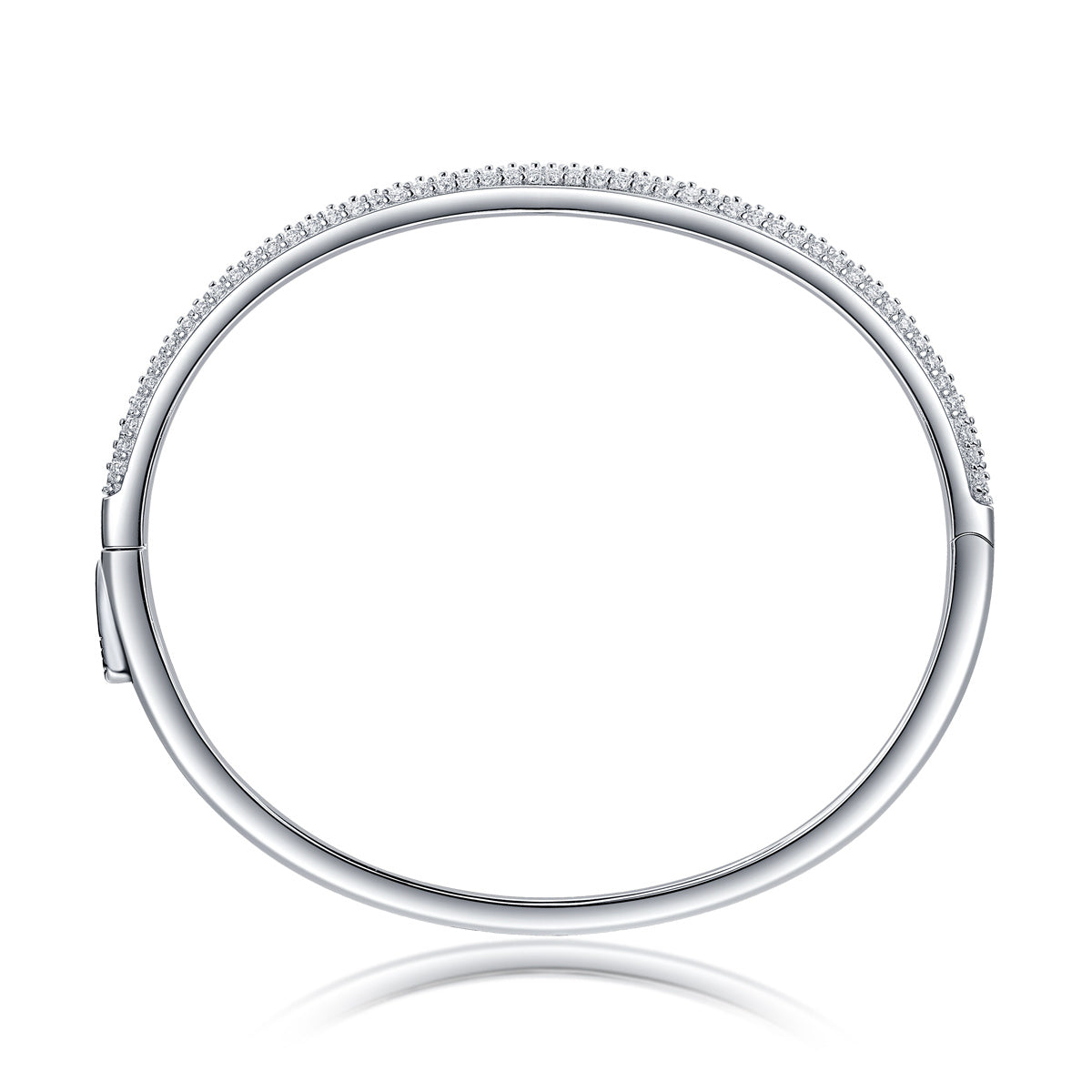 Moonlit Whisper – Moissanite Silver Bracelet