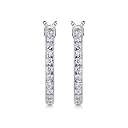 Silver Current – Moissanite Silver Earrings