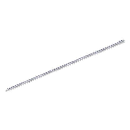 Radiant Halo – Silver Moissanite Bracelet