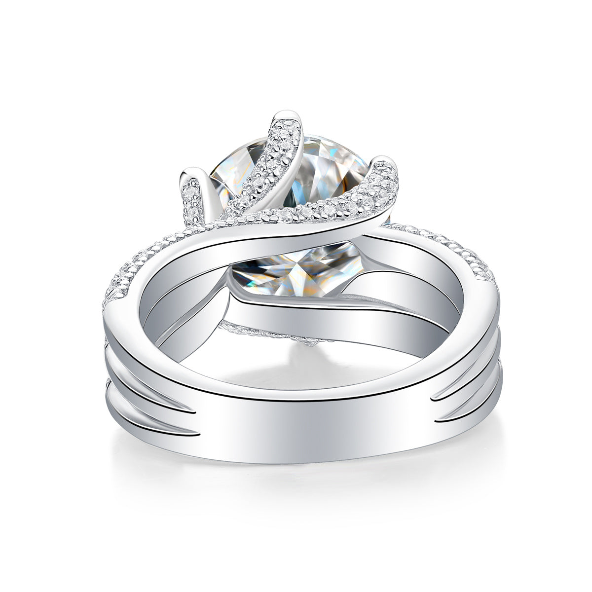 Grand Radiance – Moissanite Silver Ring
