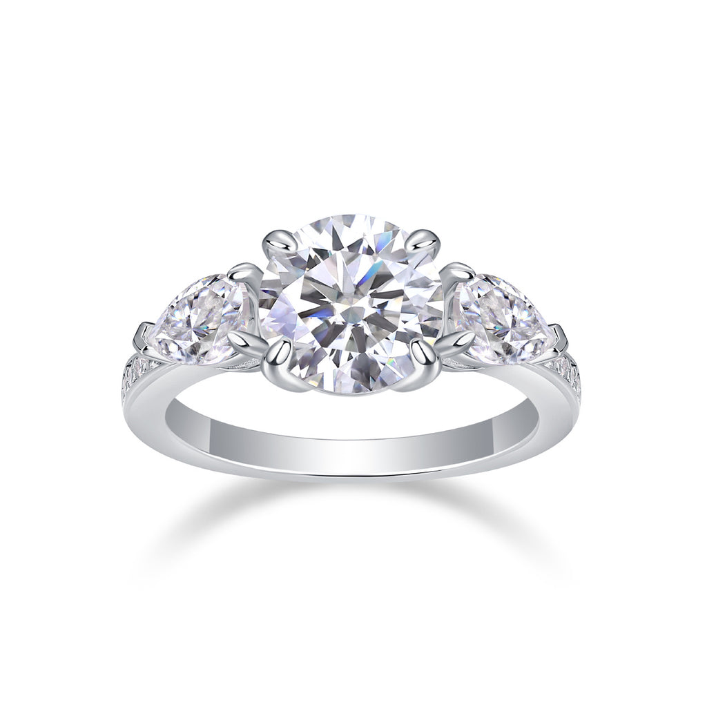 Radiant Empress – Moissanite Silver Ring