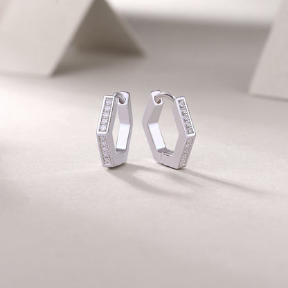 Celestial Spark – Moissanite Sterling Silver Stud Earrings