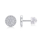 Stellar Whispers – Silver Moissanite Stud Earrings
