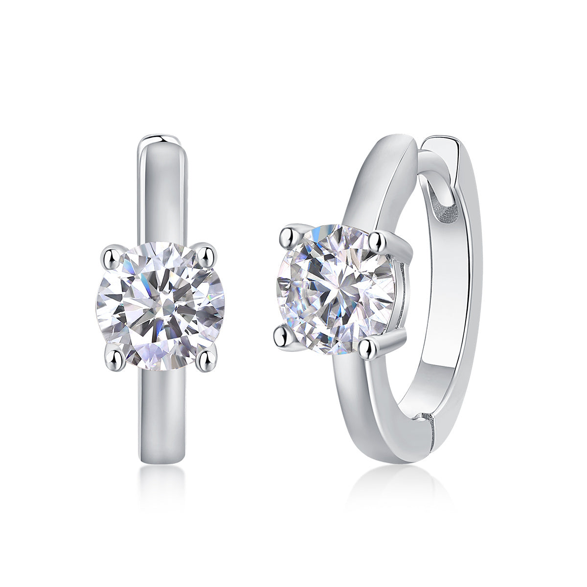 Heart’s Whisper – Moissanite Silver Earrings