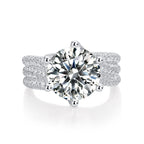 Grand Radiance – Moissanite Silver Ring