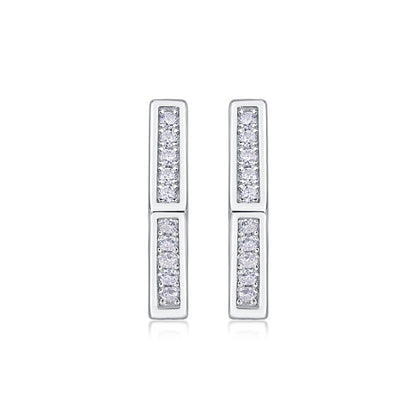 Celestial Spark – Moissanite Sterling Silver Stud Earrings