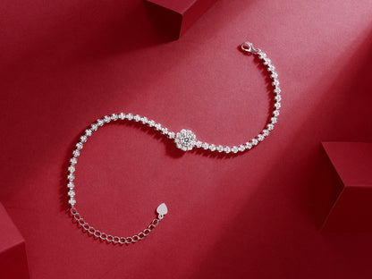 Magpie’s Passage – Silver Moissanite Bracelet