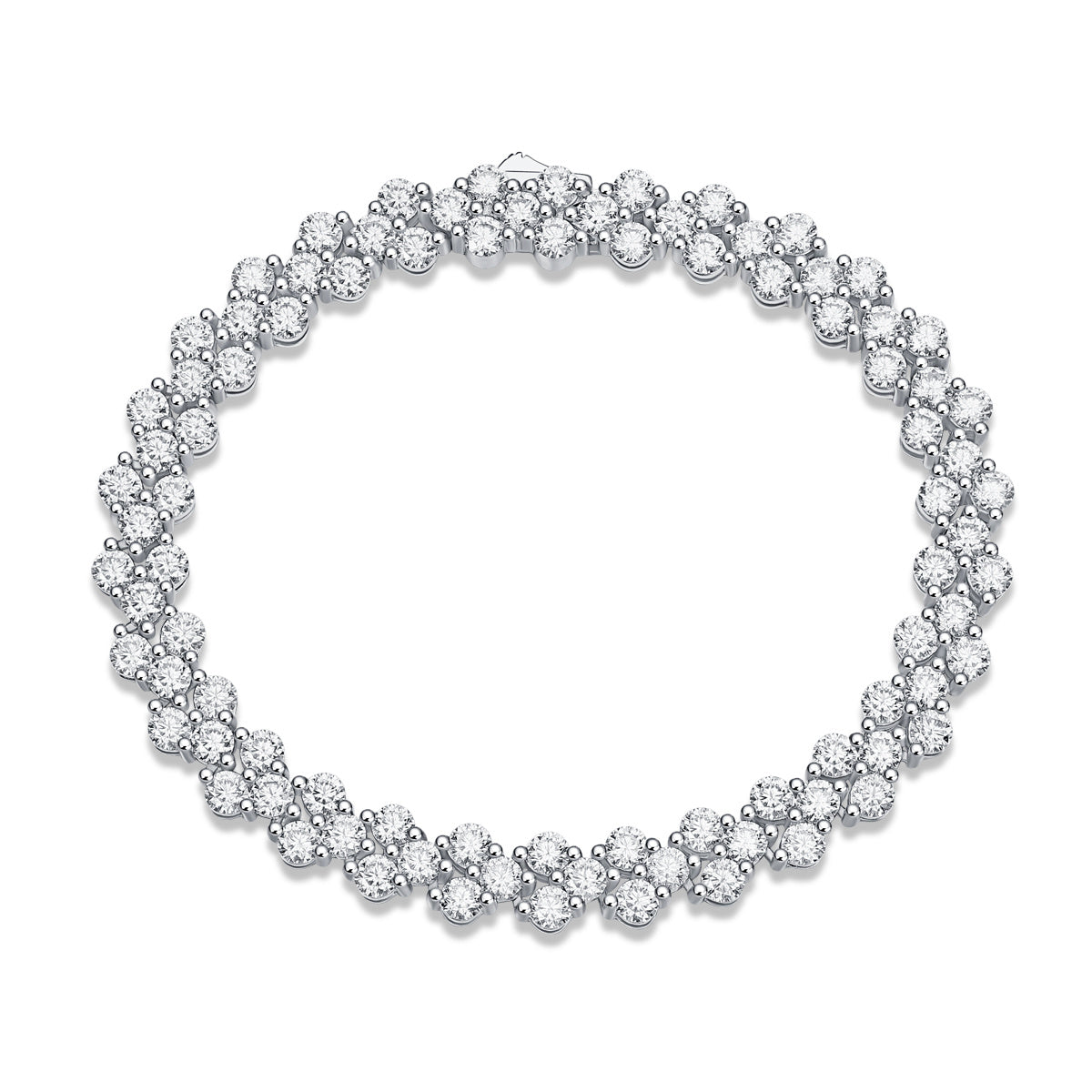 Moonlight Trail – Silver Moissanite Bracelet