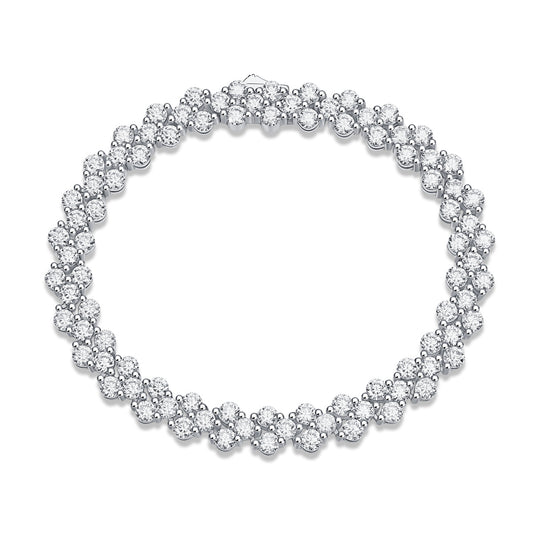 Moonlight Trail – Silver Moissanite Bracelet