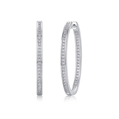 Sparkling Elegance – Moissanite Silver Stud Earrings