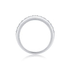 Starlit Harmony – Multi-Row Moissanite Silver Ring