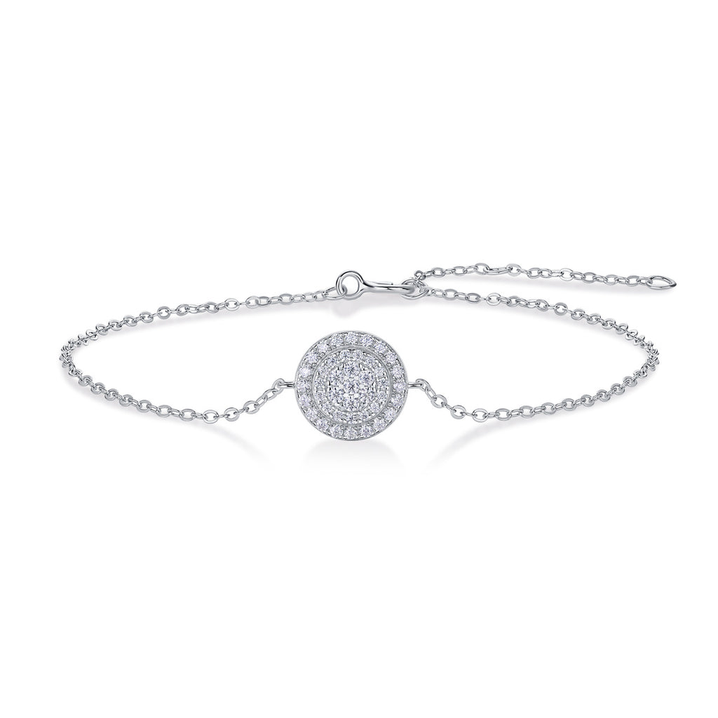 Celestial Bloom – Moissanite Silver Bracelet