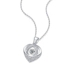 Eternal Heart – Silver Moissanite Pendant Necklace