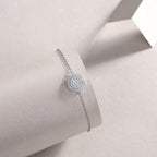 Celestial Bloom – Moissanite Silver Bracelet