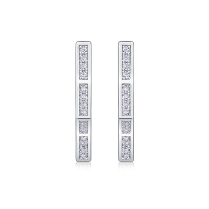 Cosmic Drift – Moissanite Silver Earrings