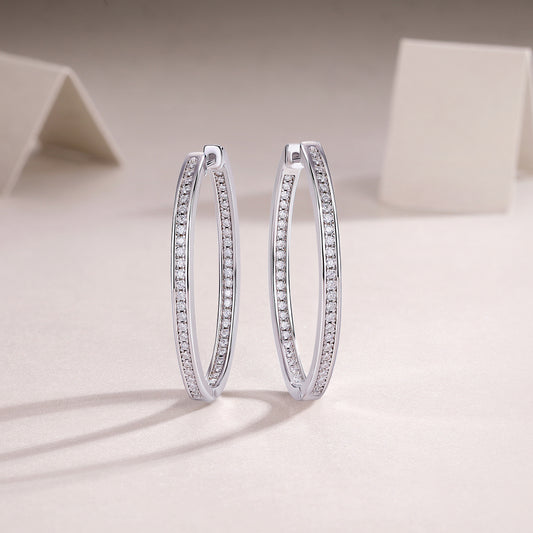 Sparkling Elegance – Moissanite Silver Stud Earrings