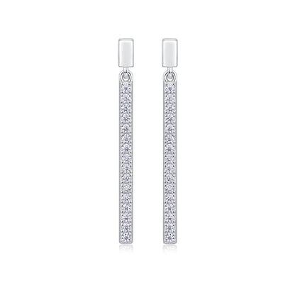 Dancing Light – Moissanite Silver Earrings
