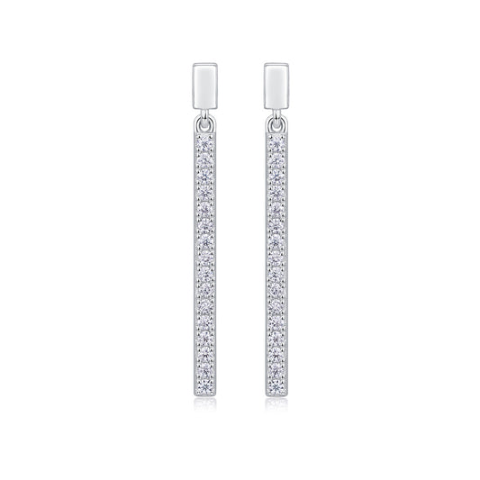Dancing Light – Moissanite Silver Earrings