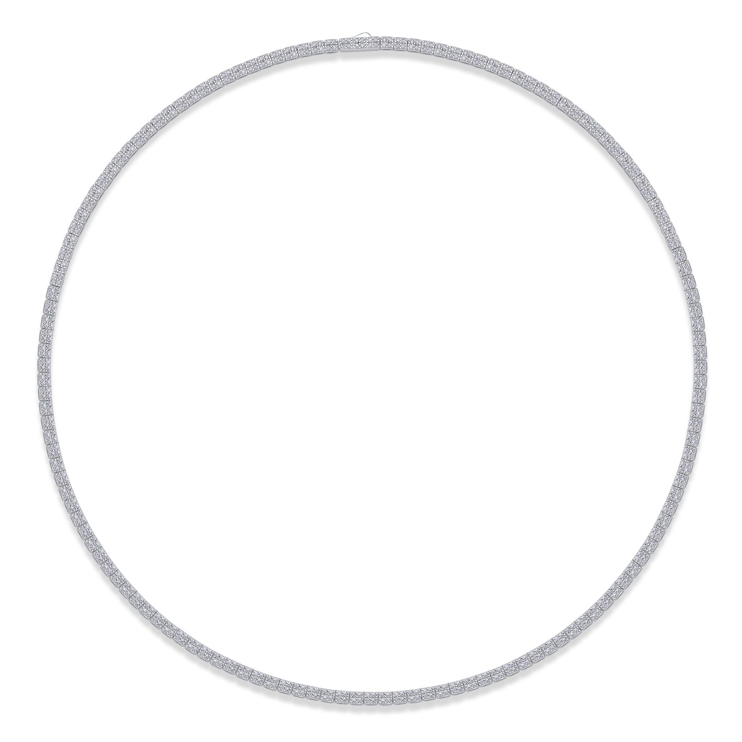 Frosted Serenity – Moissanite Silver Necklace