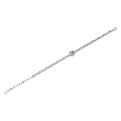 Magpie’s Passage – Silver Moissanite Bracelet