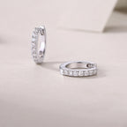 Radiant Resolve – Moissanite Silver Earrings