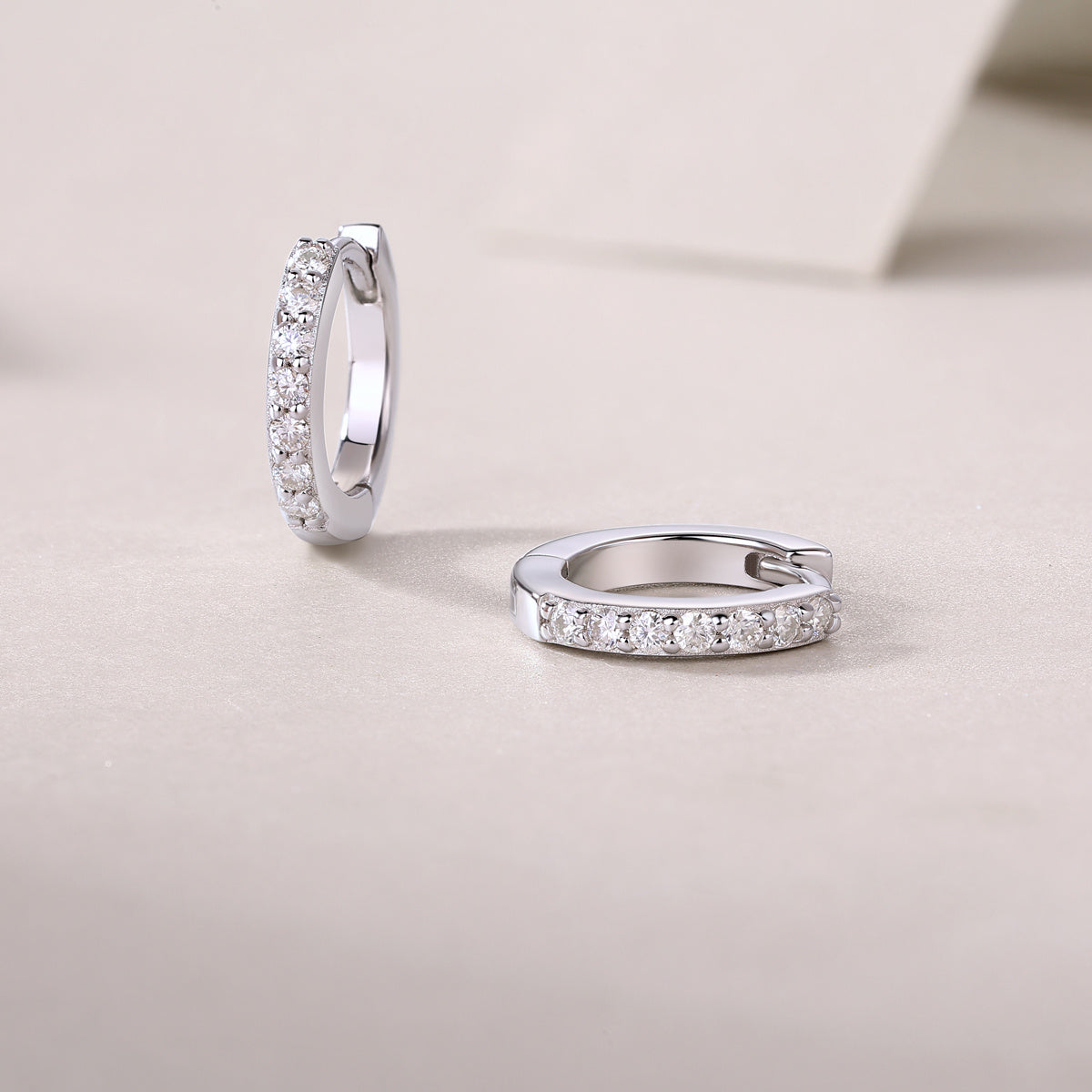 Radiant Resolve – Moissanite Silver Earrings