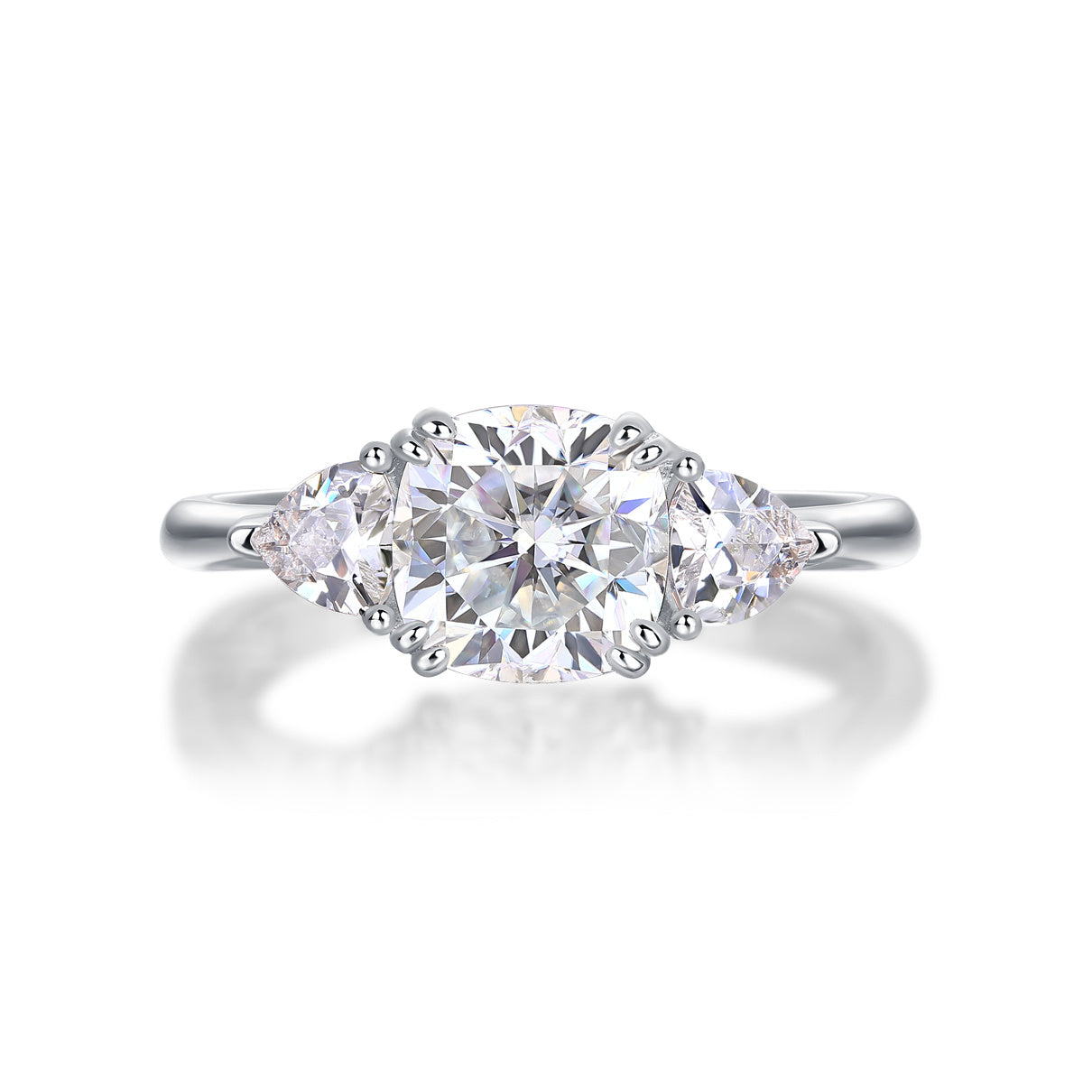 Radiant Promise – Moissanite Silver Wedding Ring