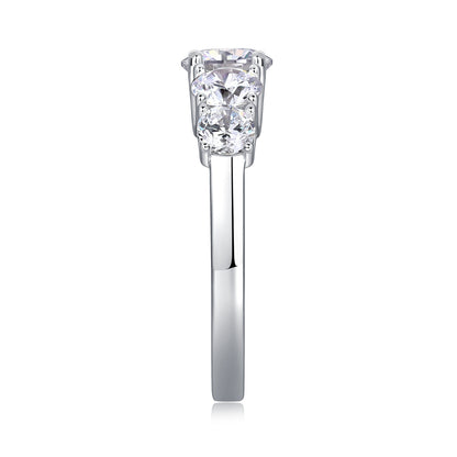 Sparkling Infinity – Moissanite Silver Ring