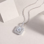 Sugar Diamond - A Fashionable And Luxurious Diamond Jewelry Piece Set With 1-carat Moissanite S925 Sterling Silver And Platinum-plated Pendant