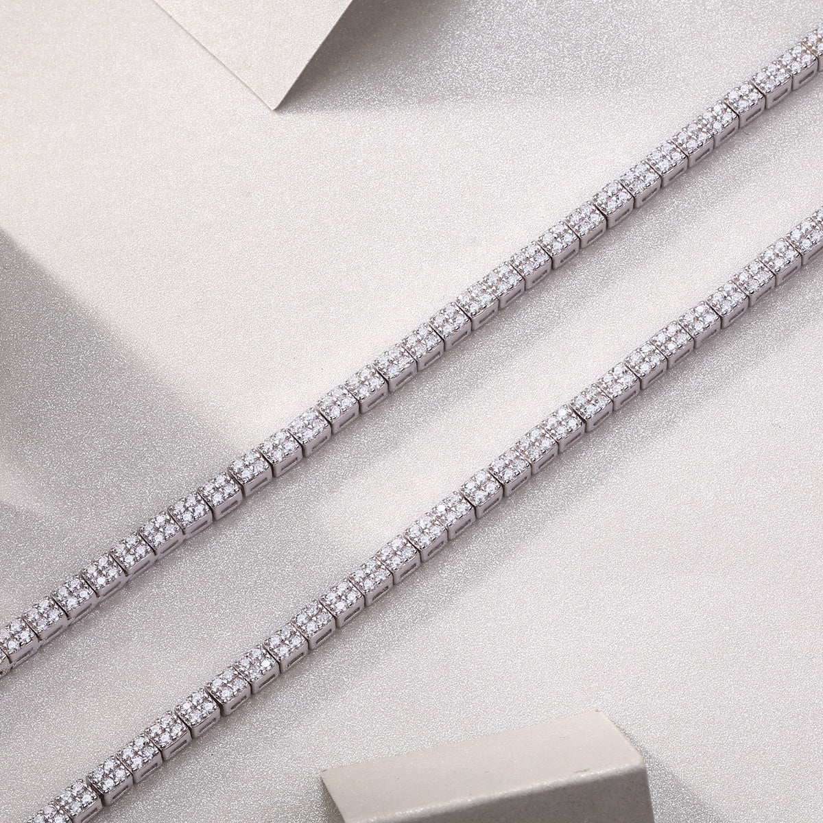 Frosted Serenity – Moissanite Silver Necklace