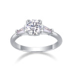 Forever Radiance – Moissanite Silver Wedding Ring